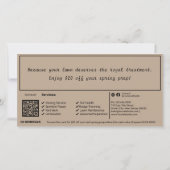 Tuin Onderhoud Kerstcadeau Voucher Kaart (Achterkant)