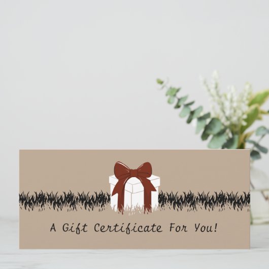 Tuin Onderhoud Persoonlijke Nota Cadeaubon (Staand voorkant)