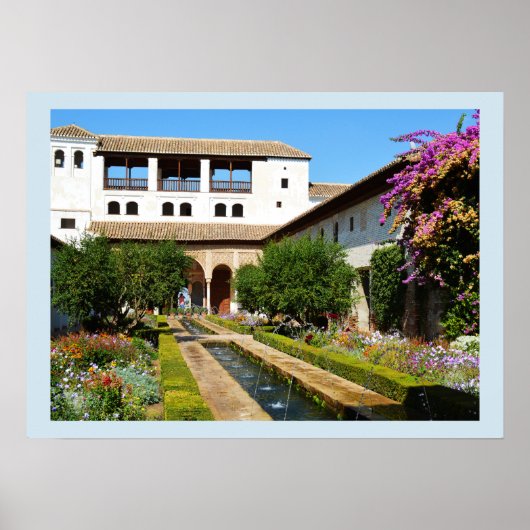 Tuin op Alhambra Poster (Voorkant)