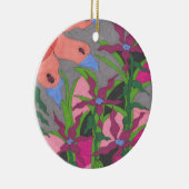 Tuin op het Onderzetter Twilight Stone Keramisch Ornament (Rechts)