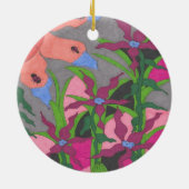 Tuin op het Onderzetter Twilight Stone Keramisch Ornament (Achterkant)