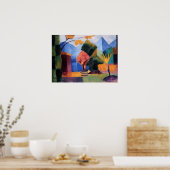 Tuin op het Thun-meer tegen August Macke,  kunst Poster (Keuken)