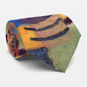 Tuin op het Thun-meer tegen August Macke, kunst Stropdas (Opgerold)