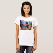 Tuin op het Thun-meer tegen August Macke,  kunst T-shirt (Voorkant volledig)