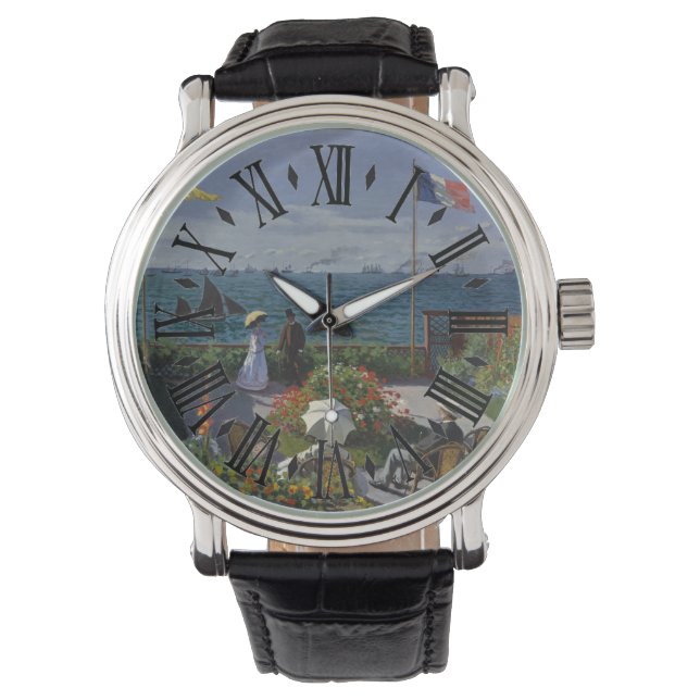 Tuin op Sainte-Adresse door Claude Monet Watch Horloge (Voorkant)