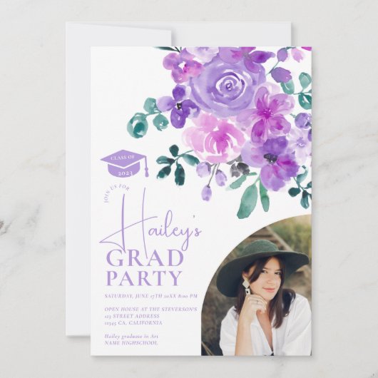  tuin paars groen afstuderen kaart (Voorkant)