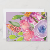 Tuin Paars Pink Floral 50e verjaardag Kaart (Achterkant)