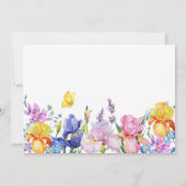 Tuin Paarse Bloem Bloem baby shower Kaart (Achterkant)