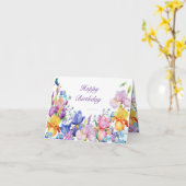 Tuin Paarse Bloem Bloem Kaart (Gele Bloem)