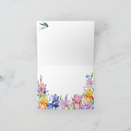 Tuin Paarse Bloem Bloem Kaart (Binnen)