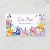 Tuin Paarse Bloem Bloem Visitekaartje (Voorkant)