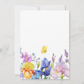 Tuin Paarse Bloem Bloem vrijgezellenfeest Kaart (Achterkant)