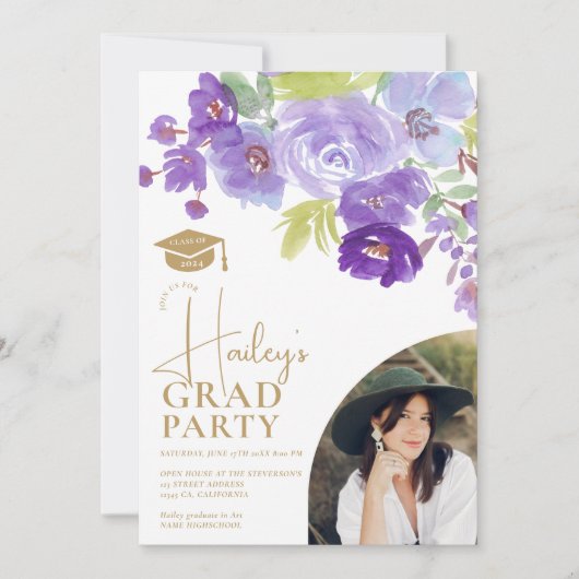  tuin paarse lavendel bloemenafstuderen kaart (Voorkant)