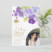  tuin paarse lavendel bloemenafstuderen kaart (Staand voorkant)