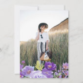  tuin paarse lavendel bloemenafstuderen kaart (Achterkant)