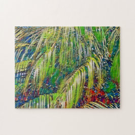 Tuin Palm Tree Tropical Art Puzzel