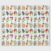 Tuin Paradijs  Bloem Botanische Print Cadeaupapier (Vlak)