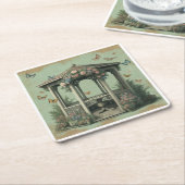 Tuin Partij Vlinders Onderzetter (Schuin)