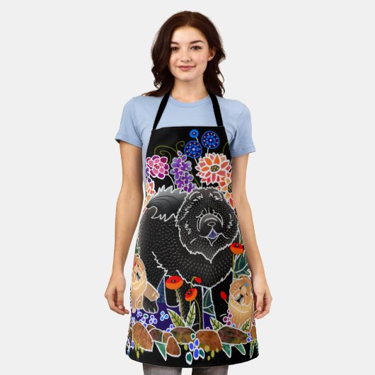 TUIN PARTY Chow All-Over Print Schort (Gedragen)