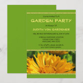 Tuin Party Geel Coreopsis Bloem Kaart (Voorkant / Achterkant)