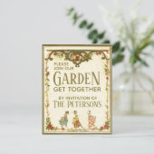 Tuin Party Kate Greenaway Meisje Kaart (Staand voorkant)