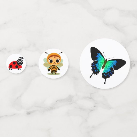 Tuin Party Kinderen Viering Confetti (Voorkanten)