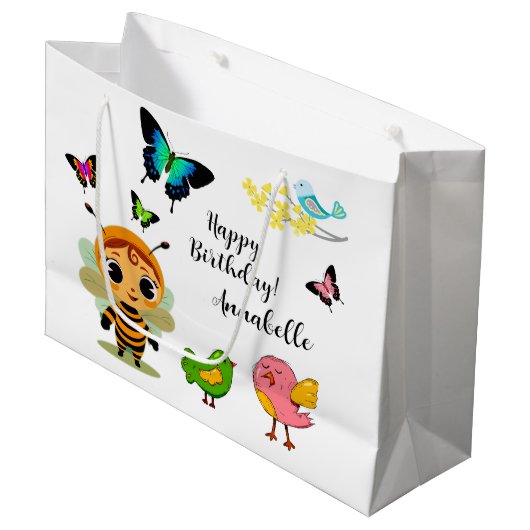 Tuin Party Kinderen Viering Groot Cadeauzakje (Voorkant Gekanteld)