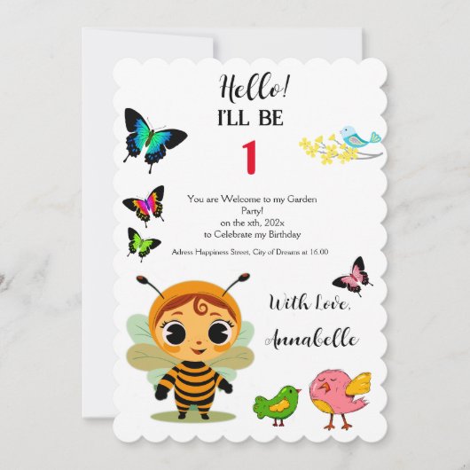 Tuin Party Kinderen Viering Kaart (Voorkant)