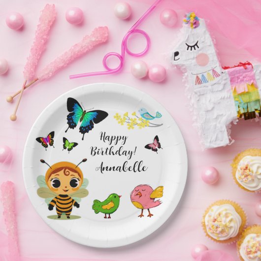 Tuin Party Kinderen Viering Papieren Bordje (Feest)