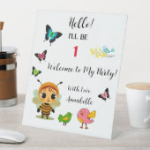 Tuin Party Kinderen Viering Reclamebord Met Voetstuk (Insitu)