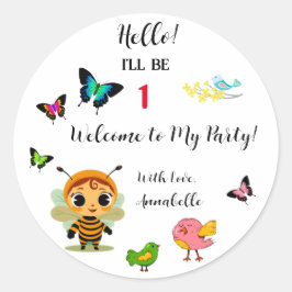 Tuin Party Kinderen Viering Ronde Sticker