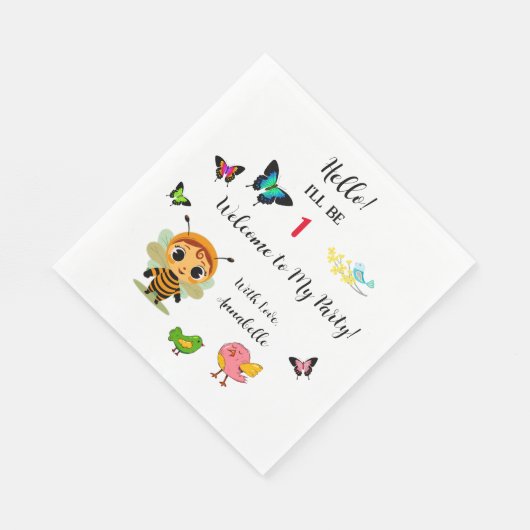 Tuin Party Kinderen Viering Servet (Hoek)