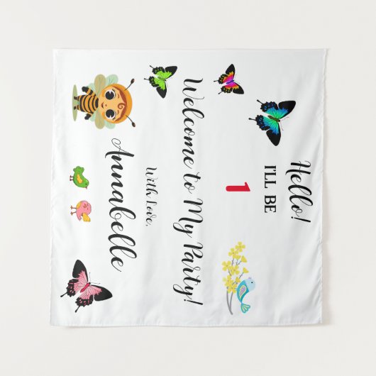 Tuin Party Kinderen Viering Wandkleed (Voorkant (horizontaal))