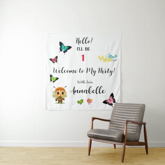 Tuin Party Kinderen Viering Wandkleed (In situ)