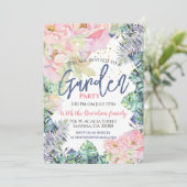 Tuin Party Roos Leaf Kaart (Staand voorkant)
