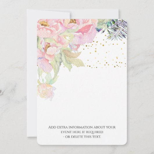 Tuin Party Roos Leaf Kaart (Achterkant)