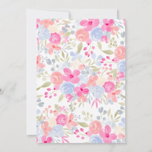 Tuin pastel wilde bloemen Sweet 16 verjaardag Kaart (Achterkant)