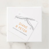 Tuin Picknick Minimalist Zwart-wit bruiloft Bedankjes Labels (In situ)