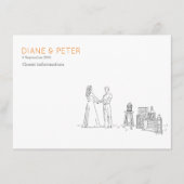 Tuin Picknick Minimalist Zwart-wit bruiloft Informatiekaartje (Voorkant)