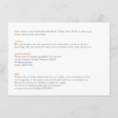 Tuin Picknick Minimalist Zwart-wit bruiloft Informatiekaartje (Achterkant)