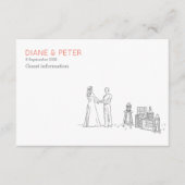 Tuin Picknick Minimalist Zwart-wit bruiloft Informatiekaartje (Voorkant)