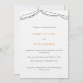 Tuin Picknick Minimalist Zwart-wit bruiloft Kaart (Achterkant)