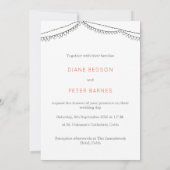 Tuin Picknick Minimalist Zwart-wit bruiloft Kaart (Achterkant)