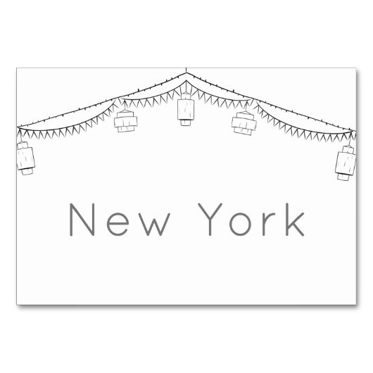 Tuin Picknick Minimalist Zwart-wit bruiloft Kaart (Voorkant)