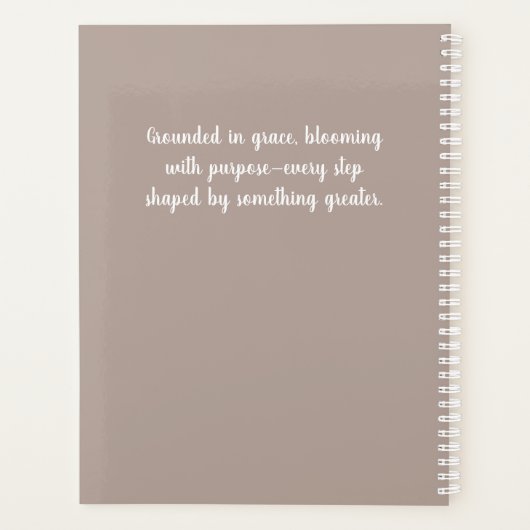 Tuin pioenroos bloemen op rustiek hout planner (Achterkant)