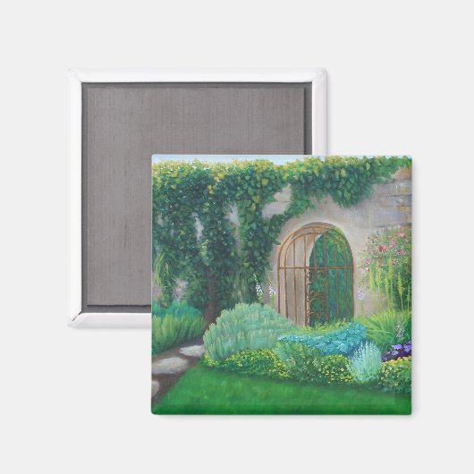 Tuin Poort, Engelse Tuin—Koelkast Magnet (Voorkant / Achterkant)