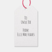 "Tuin produceren bietenwoordspeling op maat Cadeaulabel (Achterkant)