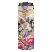 Tuin Puppies en vlinders Thermosbeker (Achterkant)