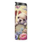 Tuin Puppies en vlinders Thermosbeker (Geroteerd rechts)