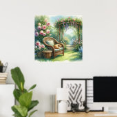 Tuin Retraite Landschap 1 Poster (Thuiskantoor)